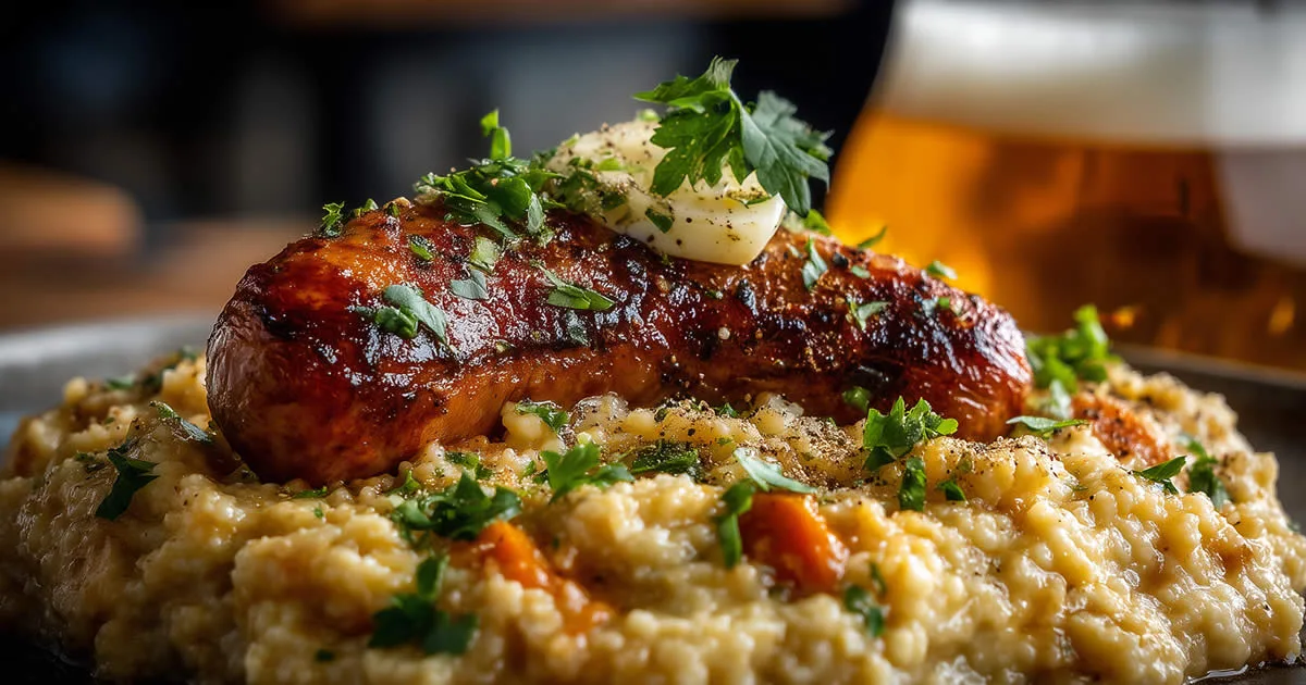 Cerveza Duvel maridaje stoemp con salchicha